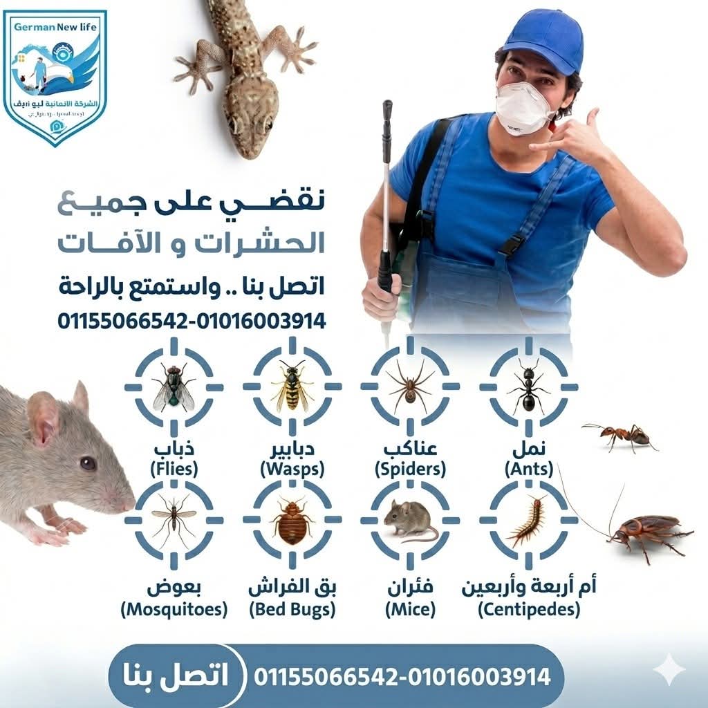 إبادة الفئران ومكافحة القوارض باحدث الأساليب الألمانية